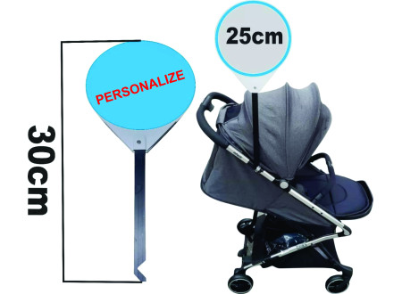 Placa pirulito para Carrinhos de bebê shopping - placa pirulito 